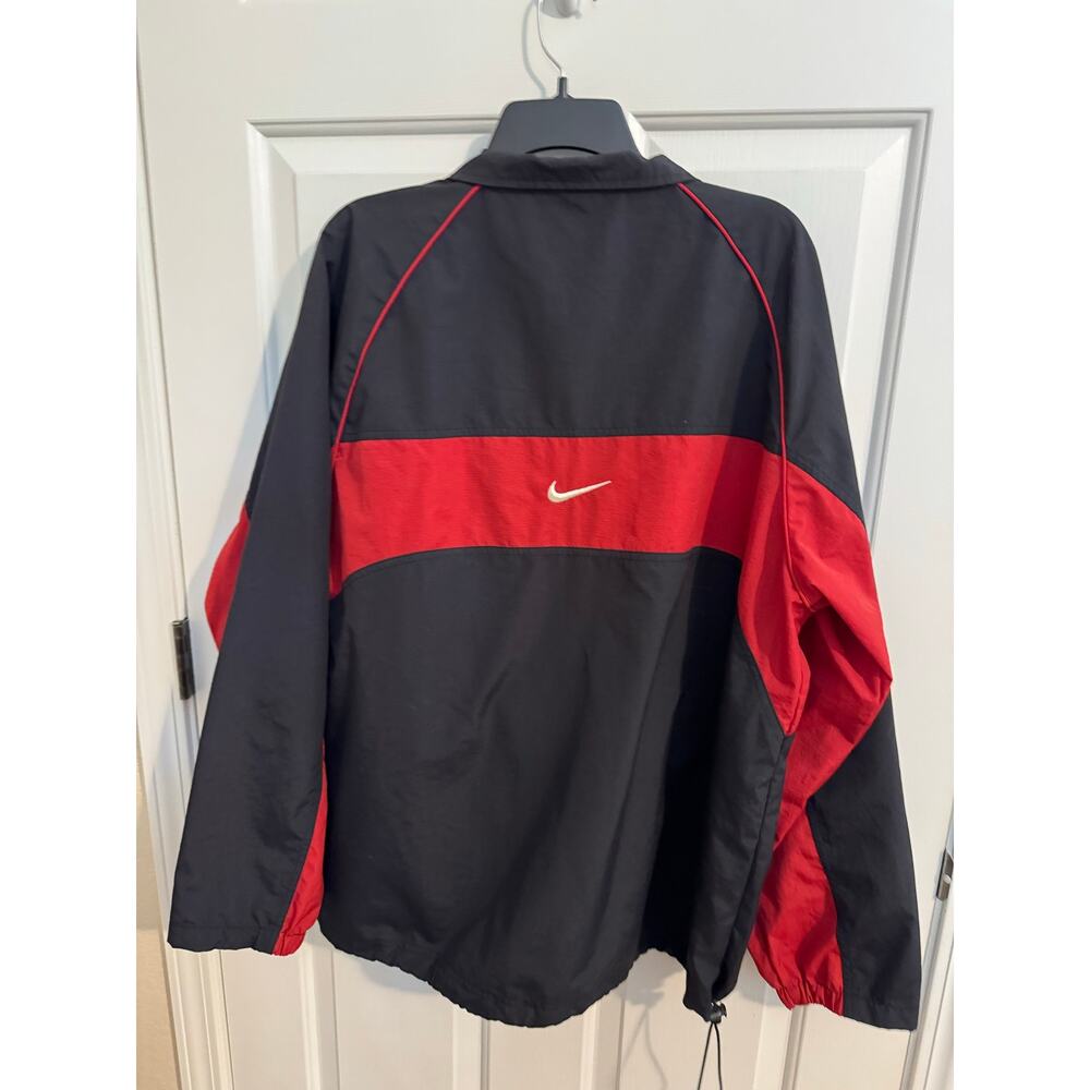 Nike Vintage Y2K Men's Half-zip Colorblock Windbreaker Jacket Black Red XL - Picture 8 of 8